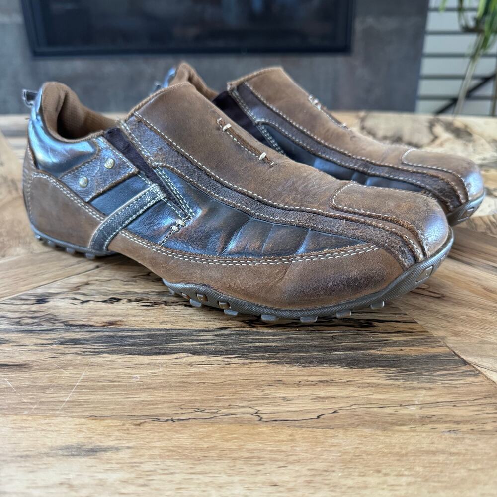 Skechers Diameter Vassell 60711 Men’s Size 9 Brown Leather Slip-On Loafers